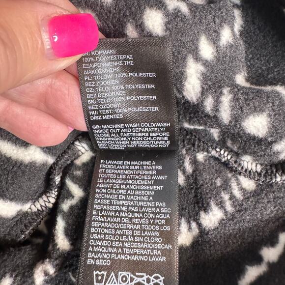 The North Face Youth sz XL Black White Glacier 1/4 Snap Pullover Fleece LS - Picture 7 of 11